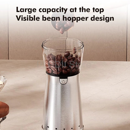Automatic Coffee Bean Grinder Mini Electric Coffee Grinder with Ceramic Burr 5 Adjustable Settings  for Travel and Kitchen Use