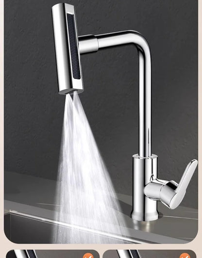 Kitchen faucet, rain waterfall, vegetable washing basin, sink, household sink, hot and cold two in one, pressurized rotating