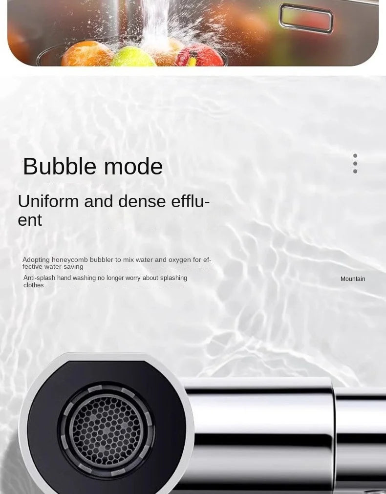 Kitchen faucet, rain waterfall, vegetable washing basin, sink, household sink, hot and cold two in one, pressurized rotating