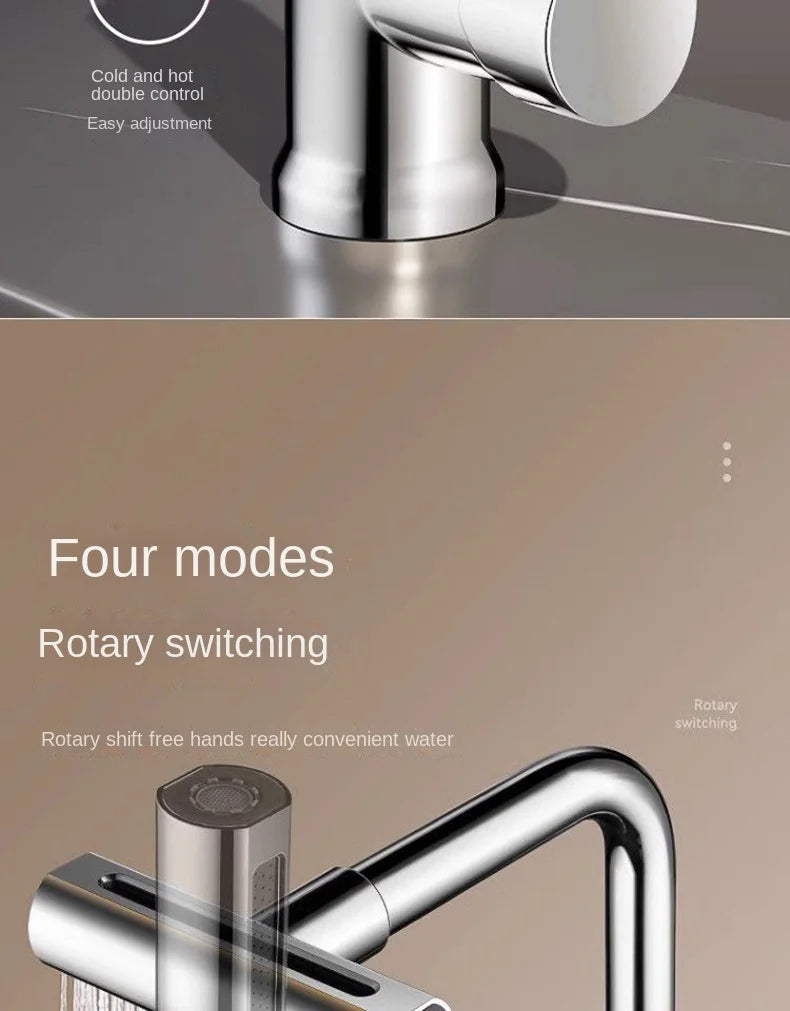 Kitchen faucet, rain waterfall, vegetable washing basin, sink, household sink, hot and cold two in one, pressurized rotating