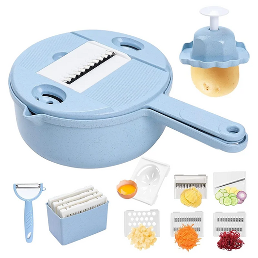 B84B-Vegetable Choppers Multifunction Food Chopper Mul Vegetable Cutter/Slicer, With Container Veggie Chopper
