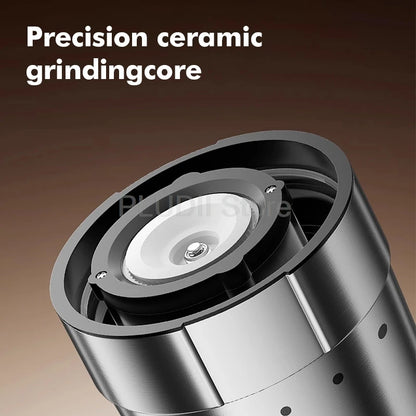Automatic Coffee Bean Grinder Mini Electric Coffee Grinder with Ceramic Burr 5 Adjustable Settings  for Travel and Kitchen Use