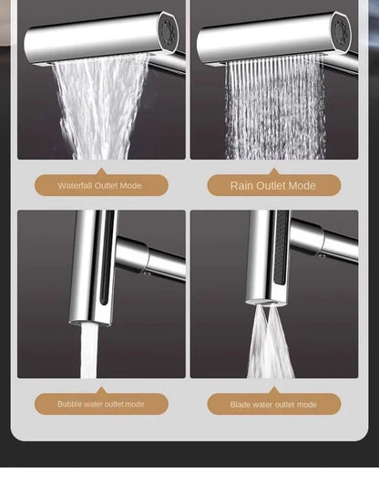 Kitchen faucet, rain waterfall, vegetable washing basin, sink, household sink, hot and cold two in one, pressurized rotating