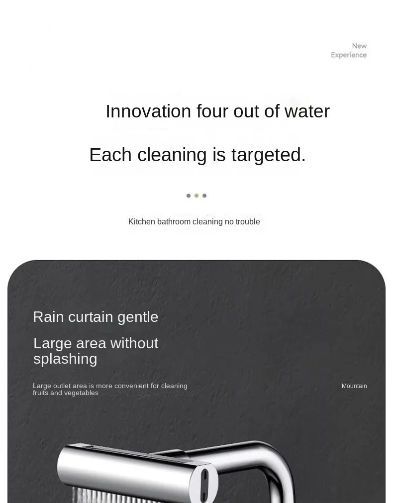 Kitchen faucet, rain waterfall, vegetable washing basin, sink, household sink, hot and cold two in one, pressurized rotating