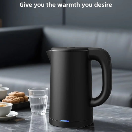 Smart Electric Kettle Stainless Steel 0.8L Portable Home Coffee Tea Pots 1000W Double-layer Anti-scalding Water Kettles