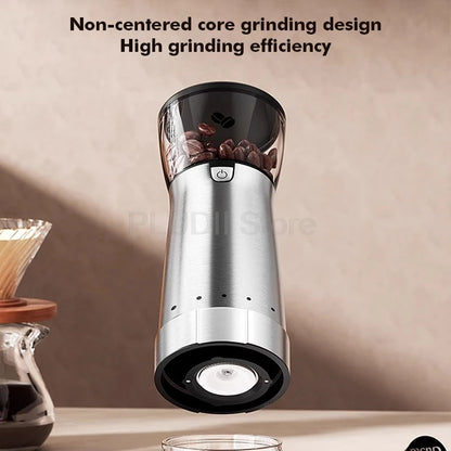 Automatic Coffee Bean Grinder Mini Electric Coffee Grinder with Ceramic Burr 5 Adjustable Settings  for Travel and Kitchen Use