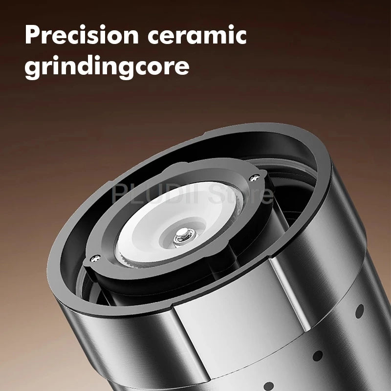 Automatic Coffee Bean Grinder Mini Electric Coffee Grinder with Ceramic Burr 5 Adjustable Settings  for Travel and Kitchen Use