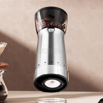 Automatic Coffee Bean Grinder Mini Electric Coffee Grinder with Ceramic Burr 5 Adjustable Settings  for Travel and Kitchen Use