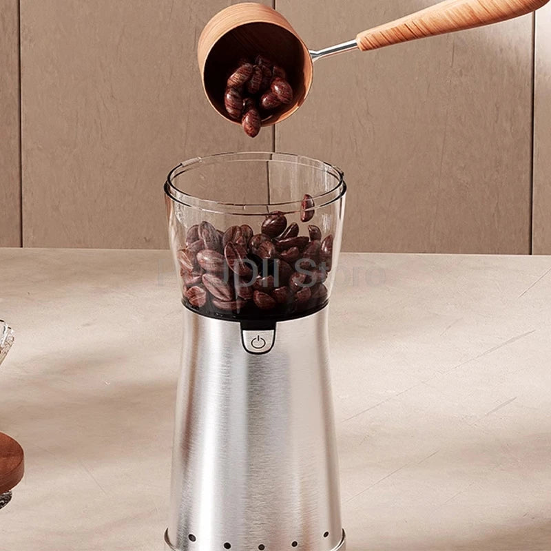 Automatic Coffee Bean Grinder Mini Electric Coffee Grinder with Ceramic Burr 5 Adjustable Settings  for Travel and Kitchen Use