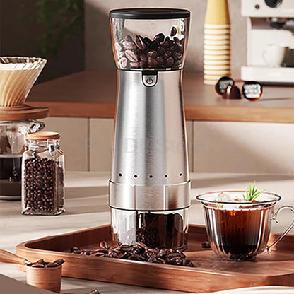 Automatic Coffee Bean Grinder Mini Electric Coffee Grinder with Ceramic Burr 5 Adjustable Settings  for Travel and Kitchen Use
