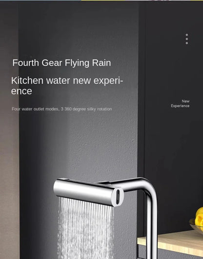 Kitchen faucet, rain waterfall, vegetable washing basin, sink, household sink, hot and cold two in one, pressurized rotating